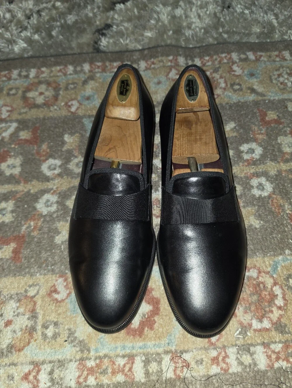SALVATORE FERRAGAMO Gorgeous Black Formal/Tuxedo Dress Slipons Size 11.5 NEW!